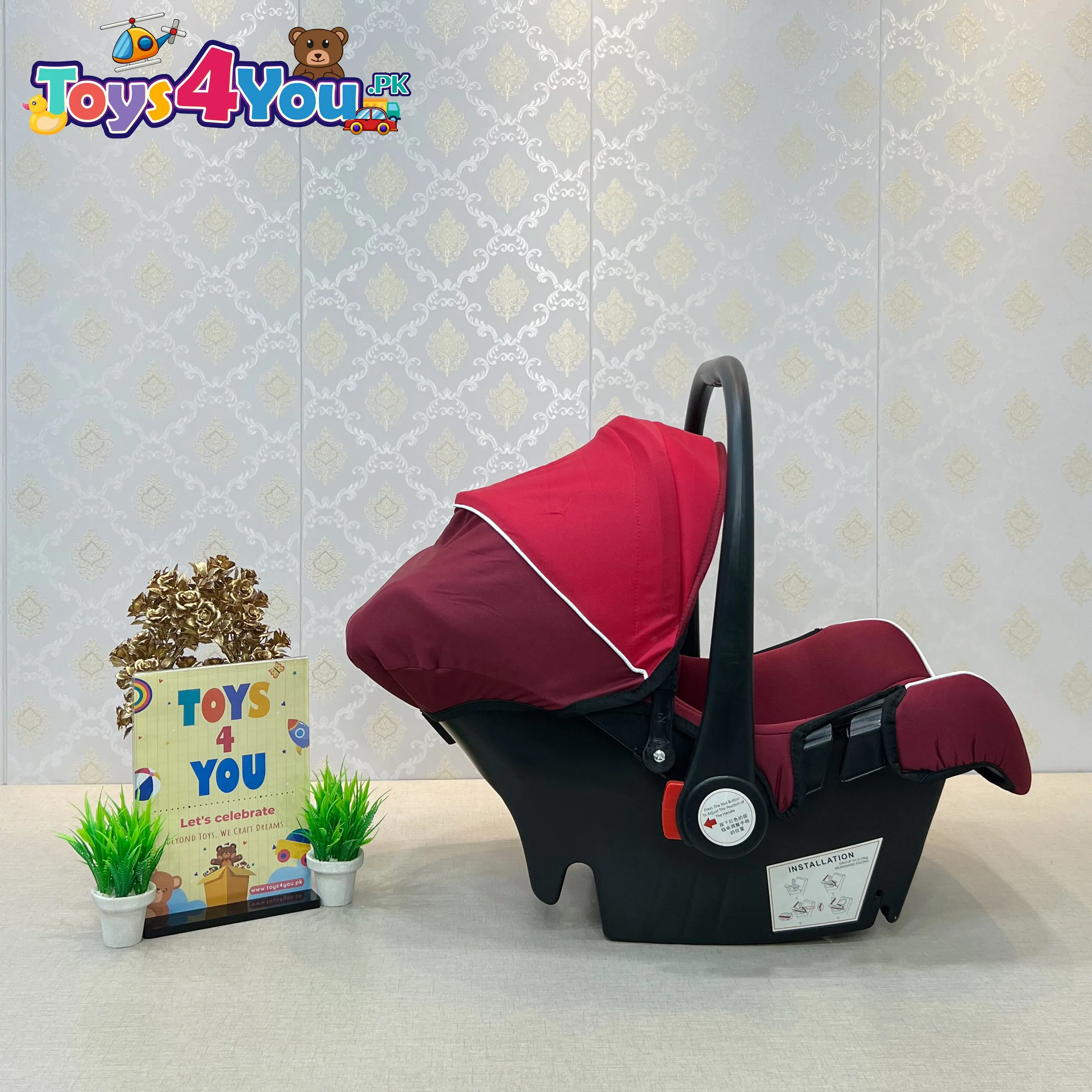 2 IN 1 BABY CARRY COT & CAR SEAT WITH SOFT CUSHION