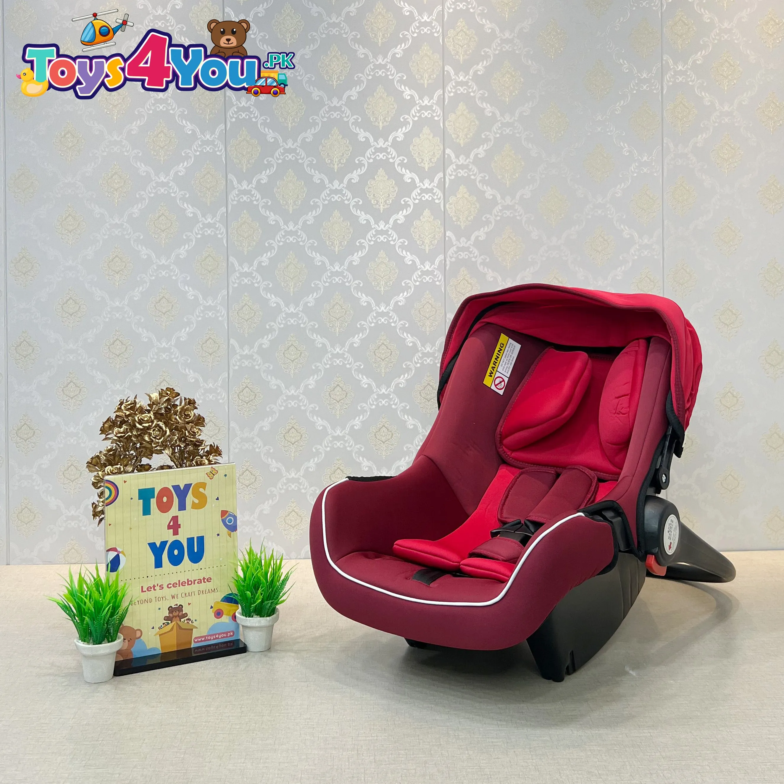2 IN 1 BABY CARRY COT & CAR SEAT WITH SOFT CUSHION