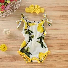 3-18M Kid Fashion Girl Clothes Strap Lemon Print One Piece Jumpsuit Baby Girl Onesie Bodysuit P Catpapa 196002 3-18M Kid Fashion Girl Clothes Strap Lemon Print One Piece Jumpsuit Baby Girl Onesie Bodysuit P Catpapa 196002