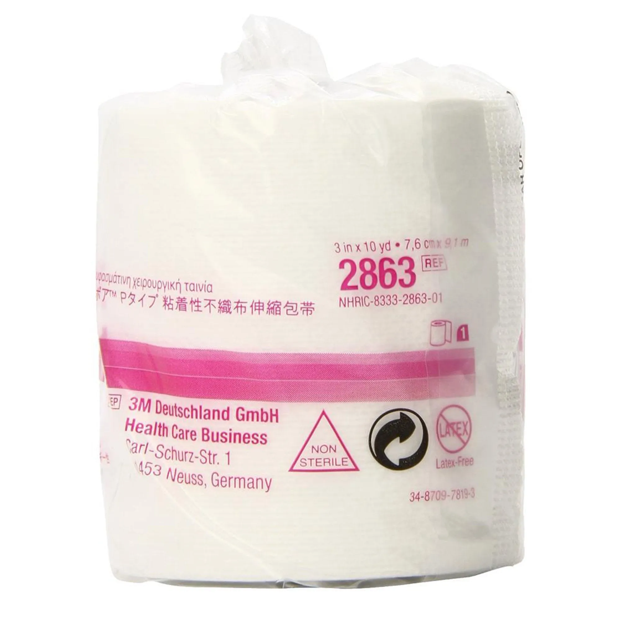 3M™ Medipore™ H Cloth Medical Tape, 3 Inch x 10 Yard, White, 1 Roll
