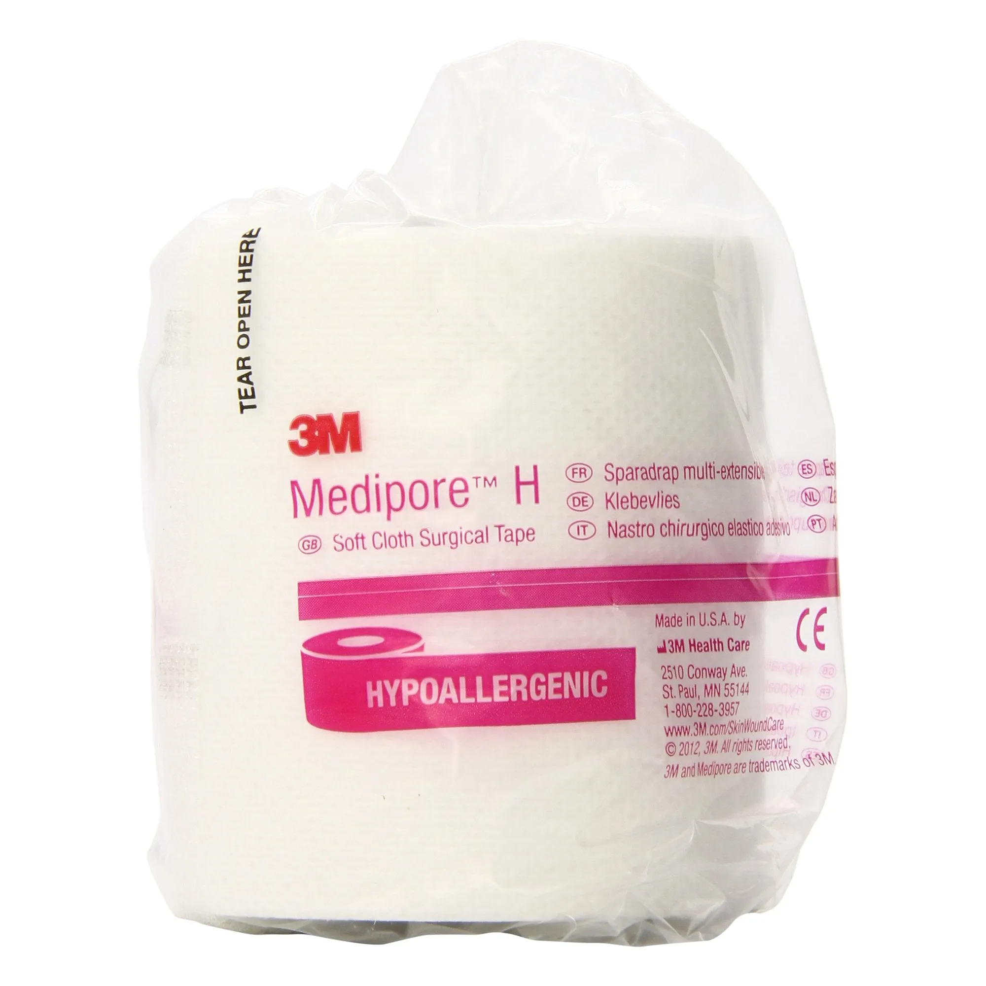 3M™ Medipore™ H Cloth Medical Tape, 3 Inch x 10 Yard, White, 1 Roll