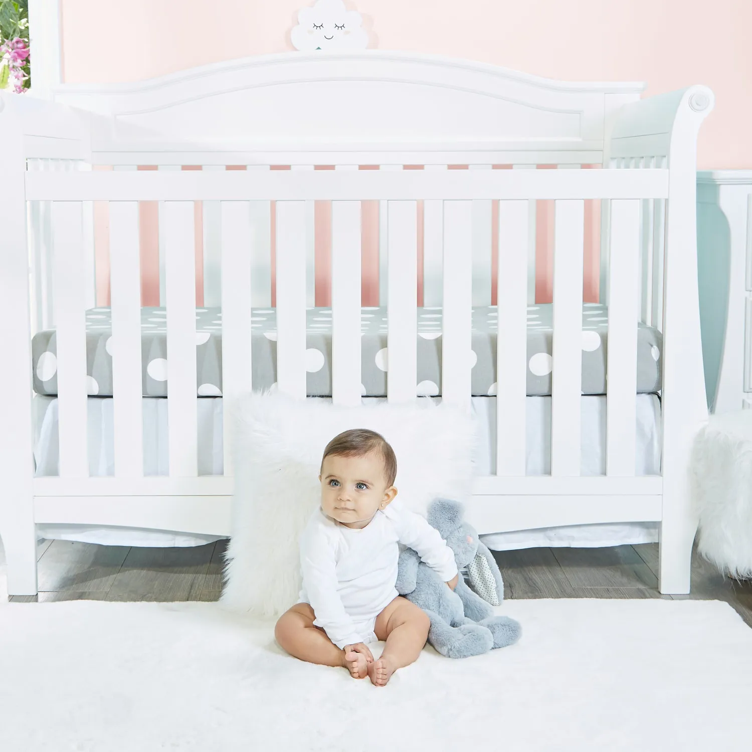 7 Pack White Long Sleeve Baby Bodysuits for Boys and Girls
