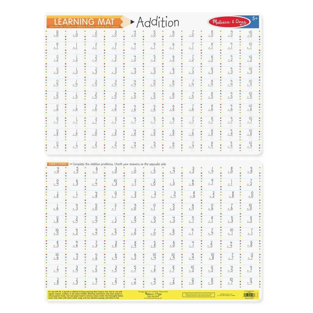 Addition Problems Write-a-mat