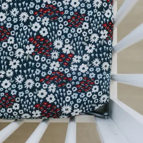 Americana Floral Bamboo Stretch Crib Sheet Americana Floral Bamboo Stretch Crib Sheet