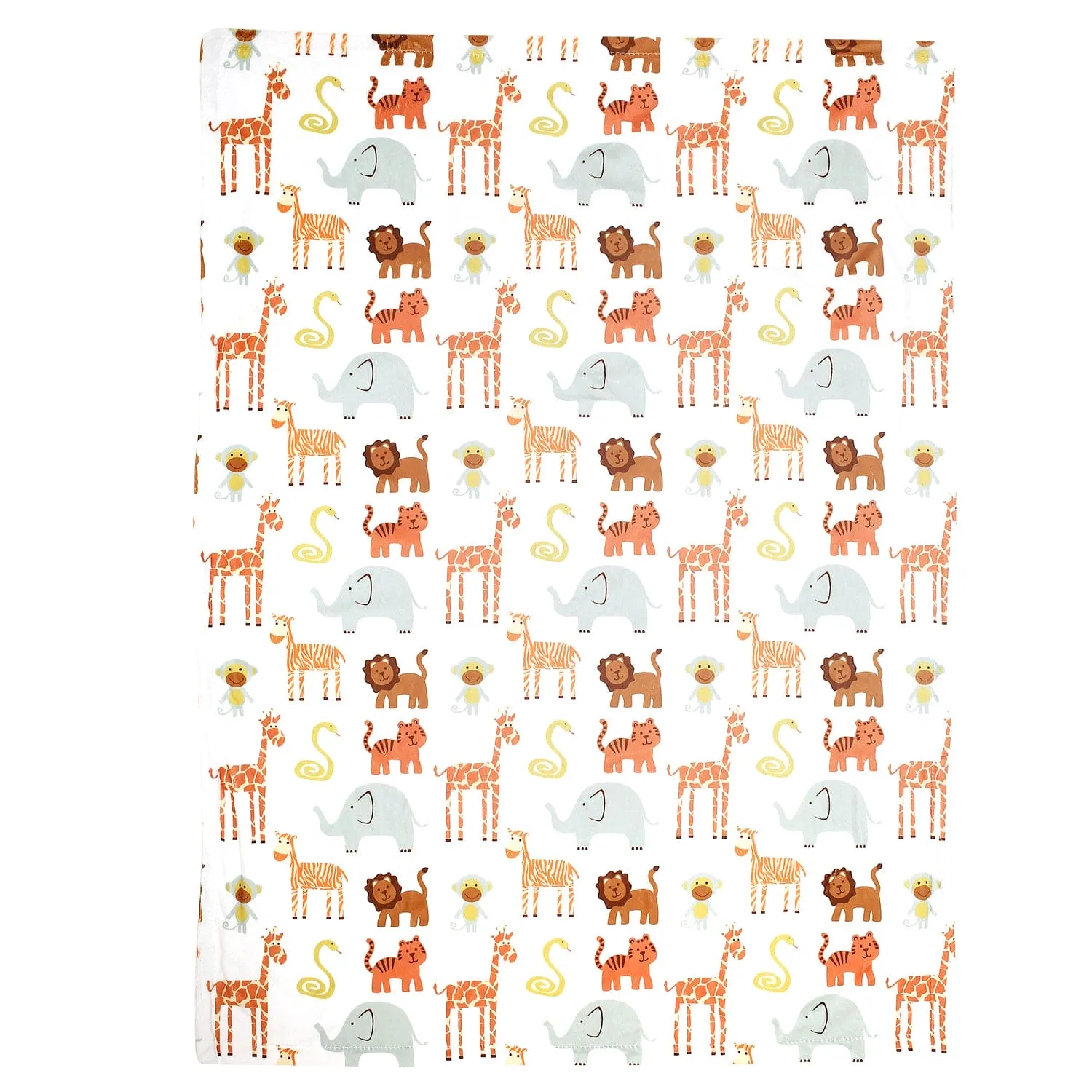 Animal Kingdom White And Brown Blanket