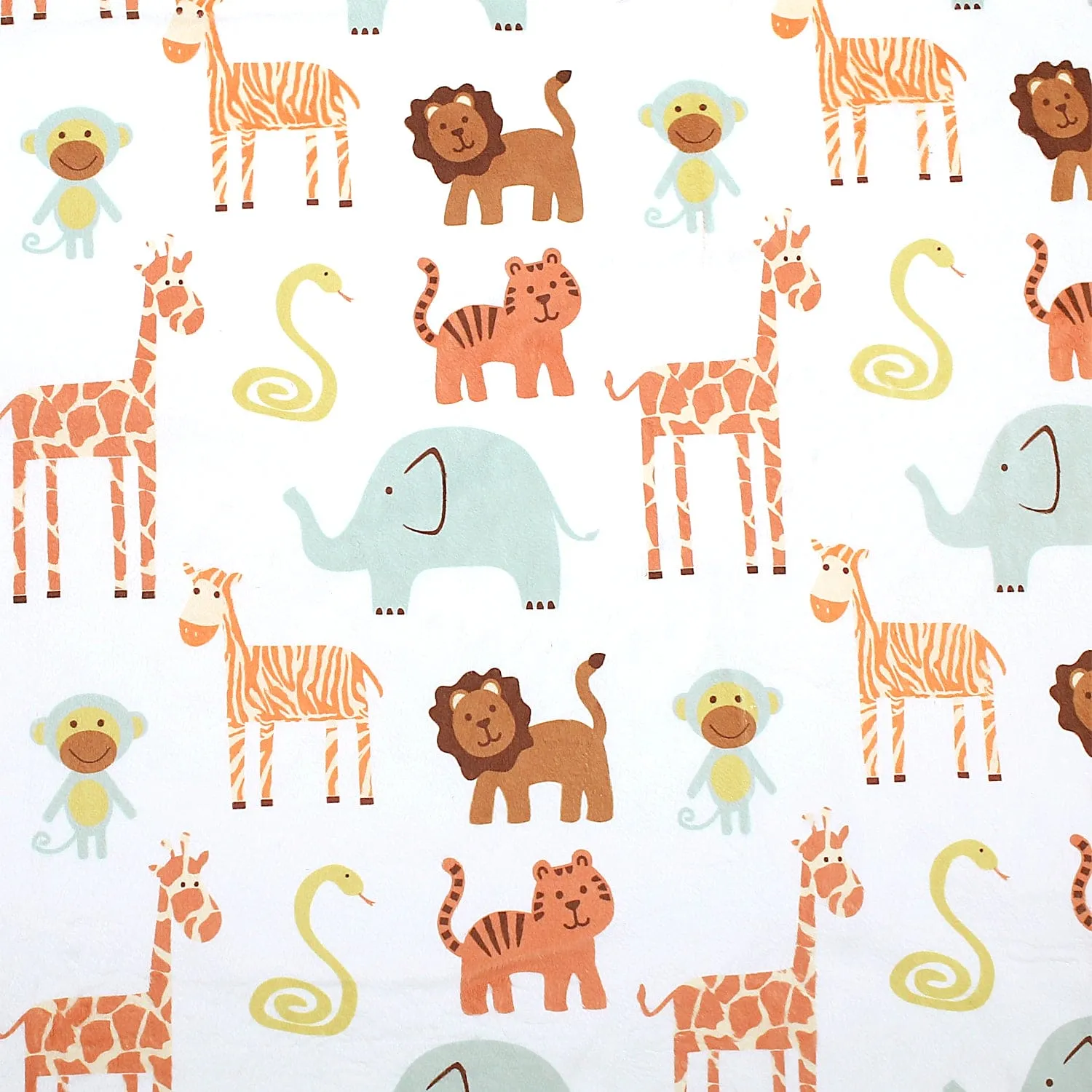 Animal Kingdom White And Brown Blanket