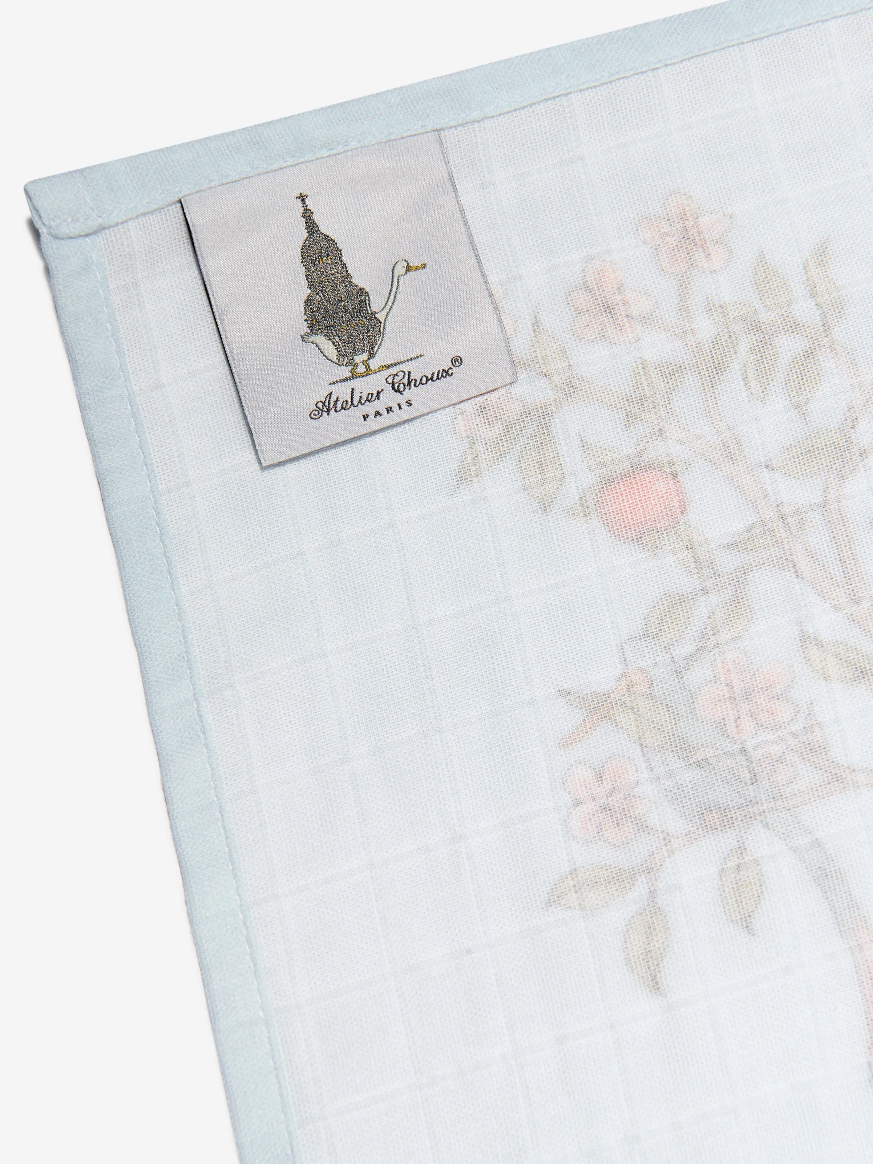Atelier Choux Baby Boys In Bloom Swaddle in Blue