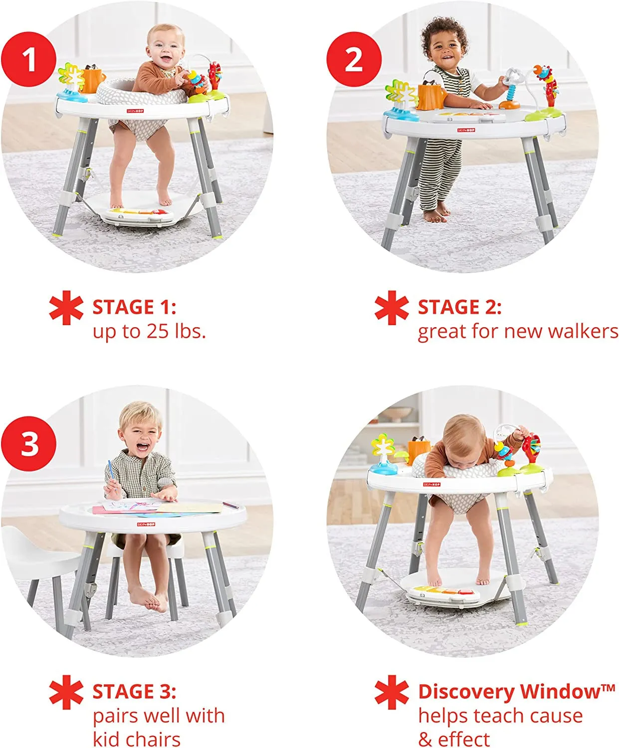 Baby Activity Center: Interactive Play Center with 3-Stage Grow-With-Me