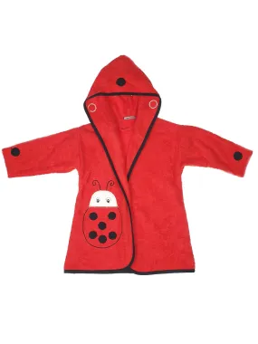 Baby Bathrobe with hood-LADYBUG
