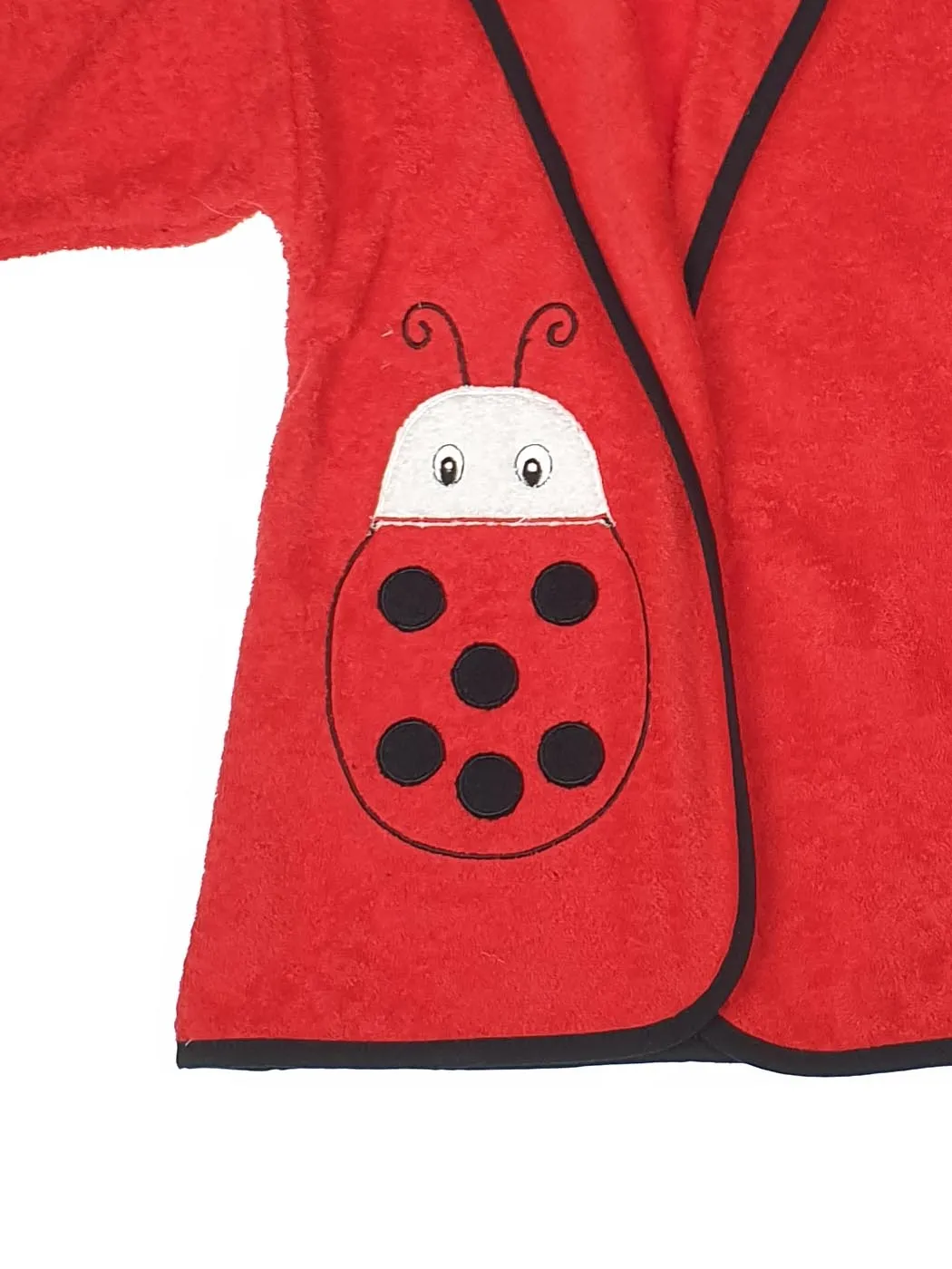 Baby Bathrobe with hood-LADYBUG