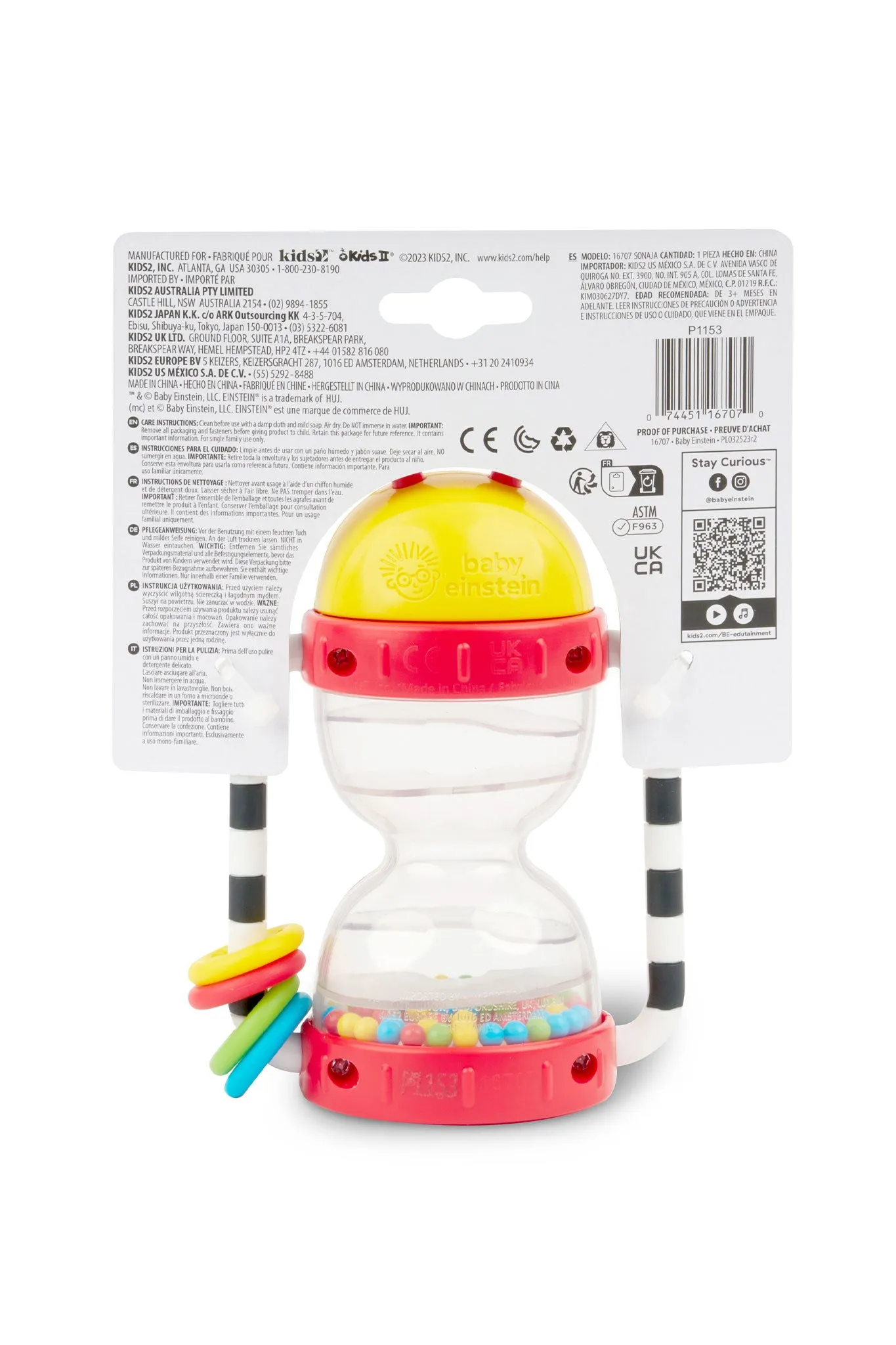 Baby Einstein Cals Sensory Shake-up Rattle