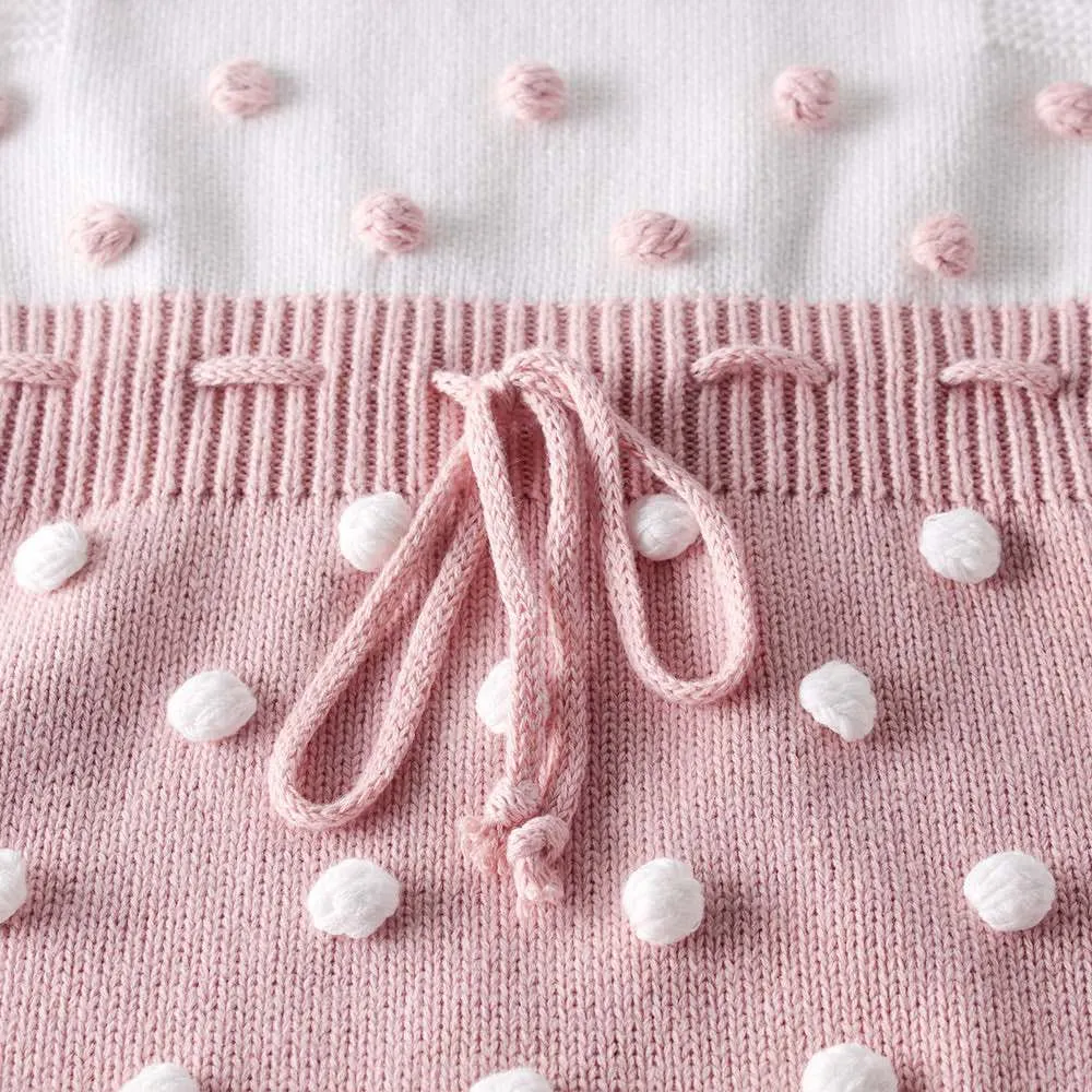 Baby Girl Pink Knitted Romper