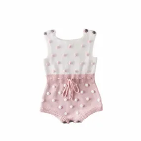 Baby Girl Pink Knitted Romper