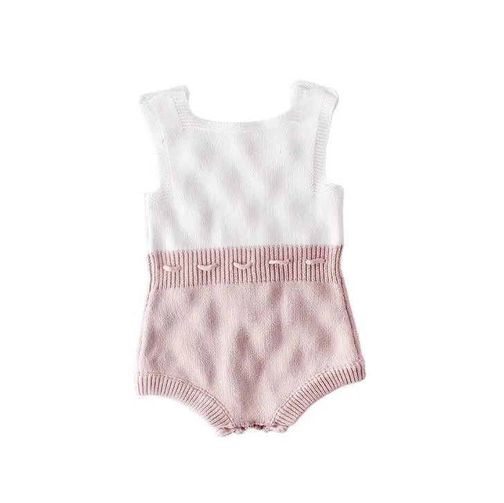Baby Girl Pink Knitted Romper