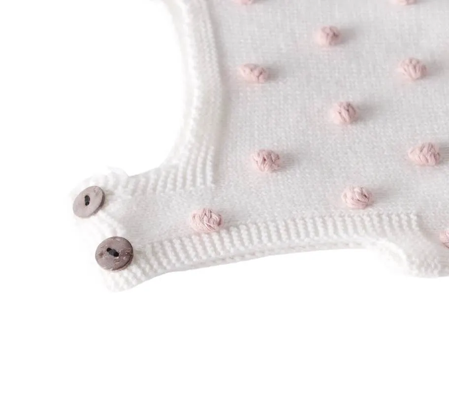 Baby Girl Pink Knitted Romper