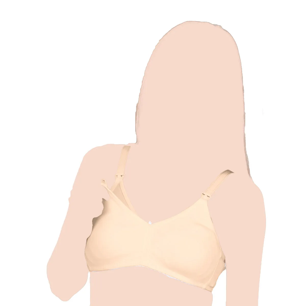 Babyjem Maternity Nursing Bra, 85 EU, Beige, Mother