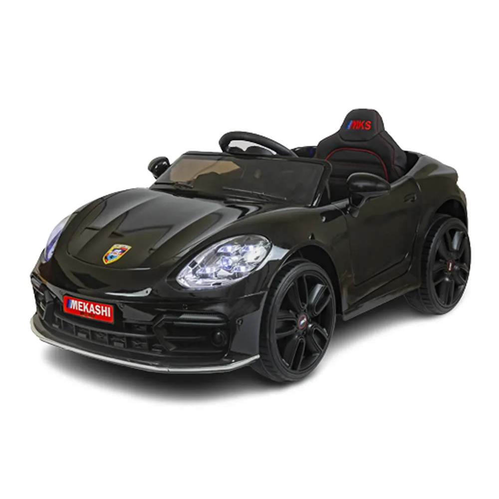 Battery Operated Ride-on Car with LED Headlights & Rear Lights (Black) | MKS_002 | COD not Available