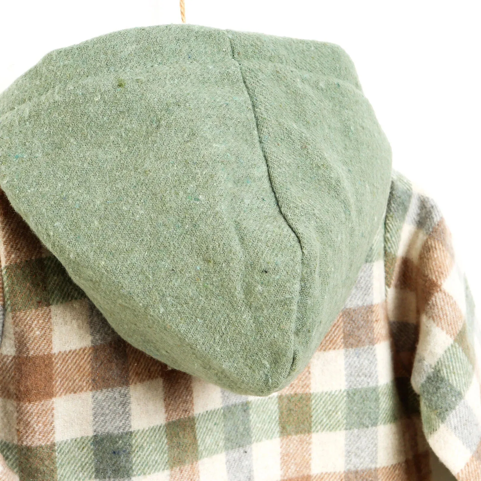 Bebbek Newborn Lumberjack Hooded Jumpsuit - Mint