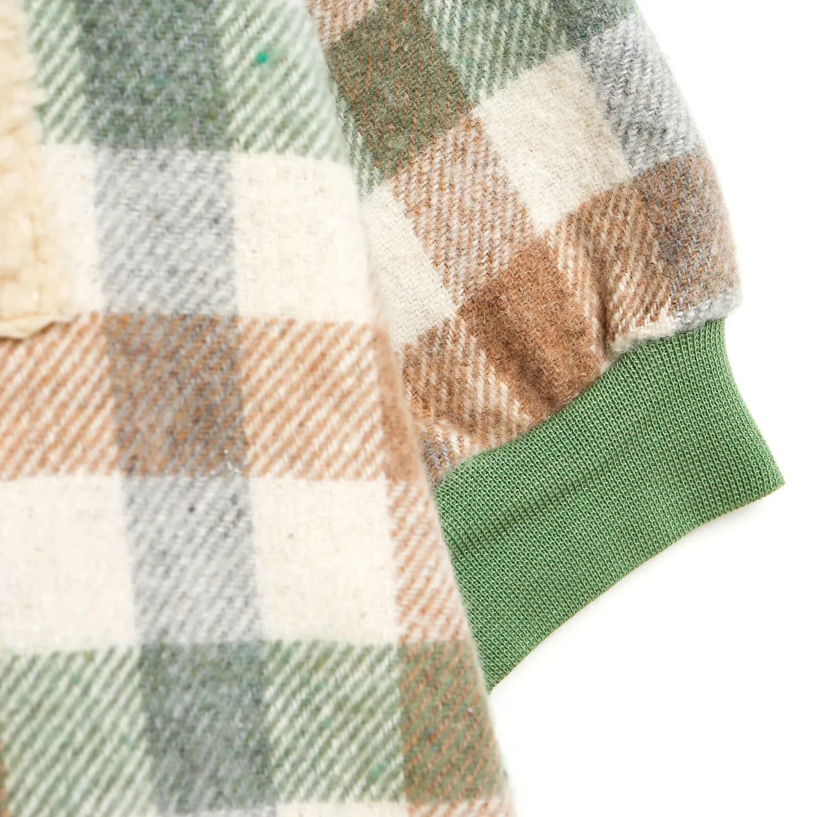 Bebbek Newborn Lumberjack Hooded Jumpsuit - Mint