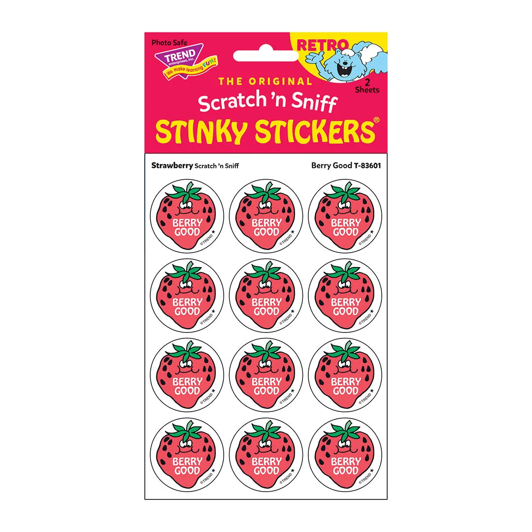 Berry Good, Strawberry scent Retro Scratch 'n Sniff Stinky Stickers®