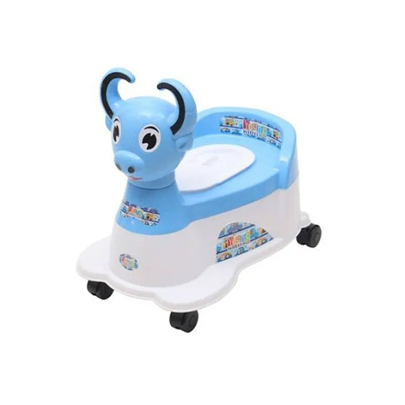 Blue Buffalo Scooter Shaped Potty Seat Trainer | Musical Sound with Easy Grip Handles, Wheels & Comfortable backseat