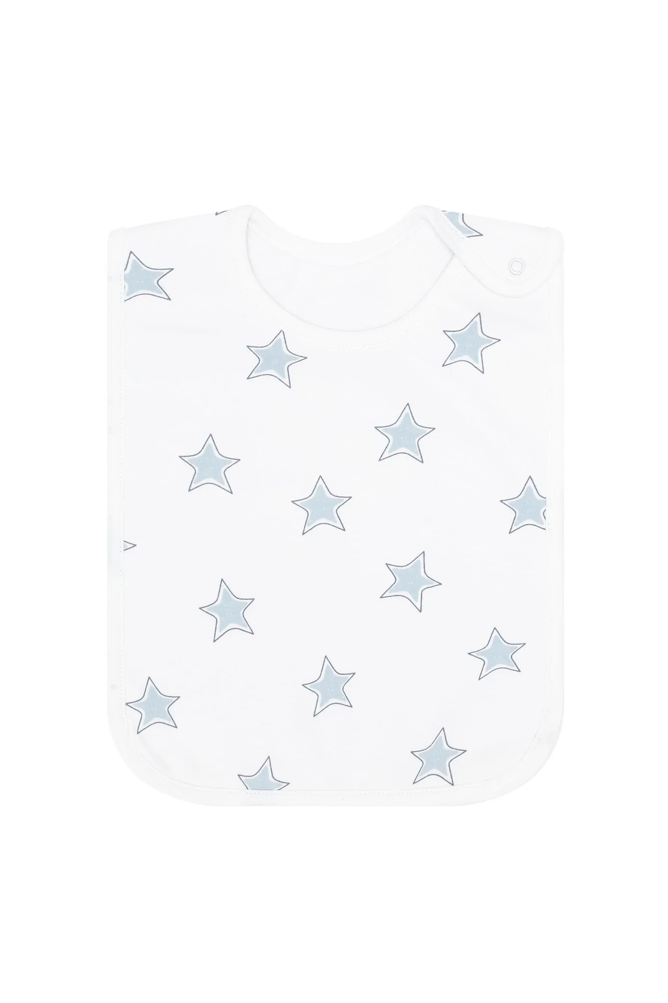 Blue Stars Print Feeding Bib
