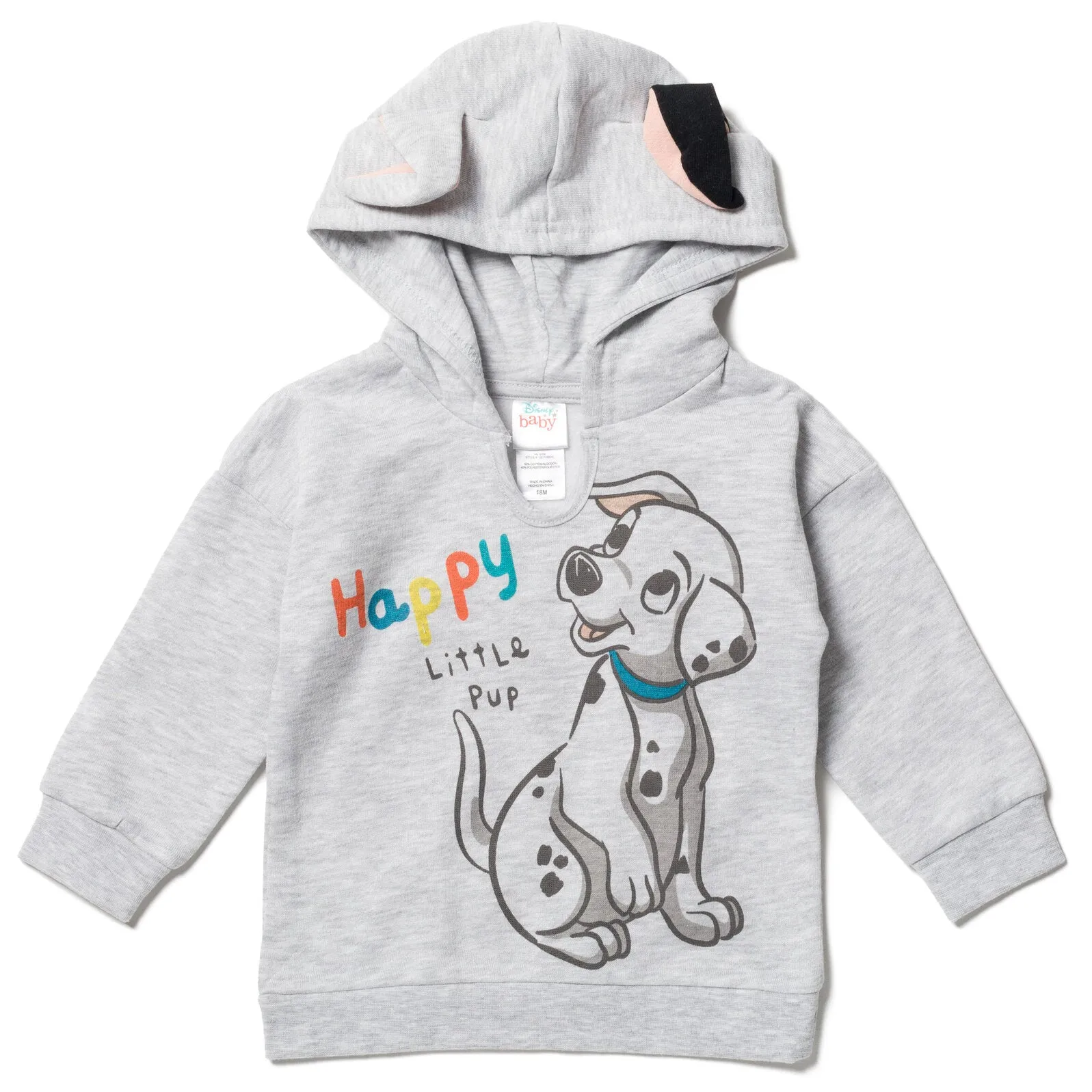 Disney Disney Classics Patch Fleece Pullover Hoodie Bodysuit and Pants 3 Piece Outfit Set