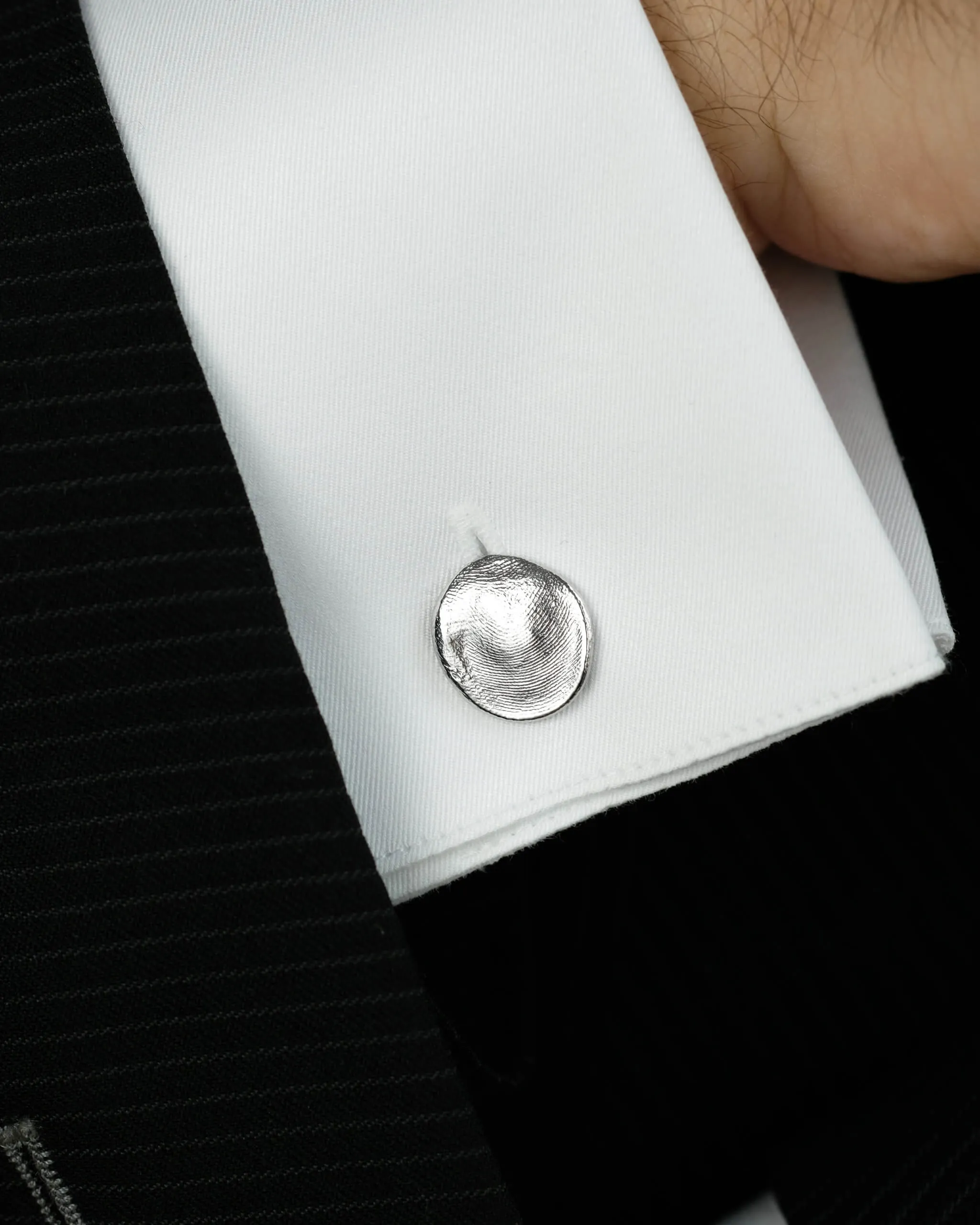 Fingerprints Cufflinks in sterling silver