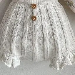 Flounce Knitted Overalls