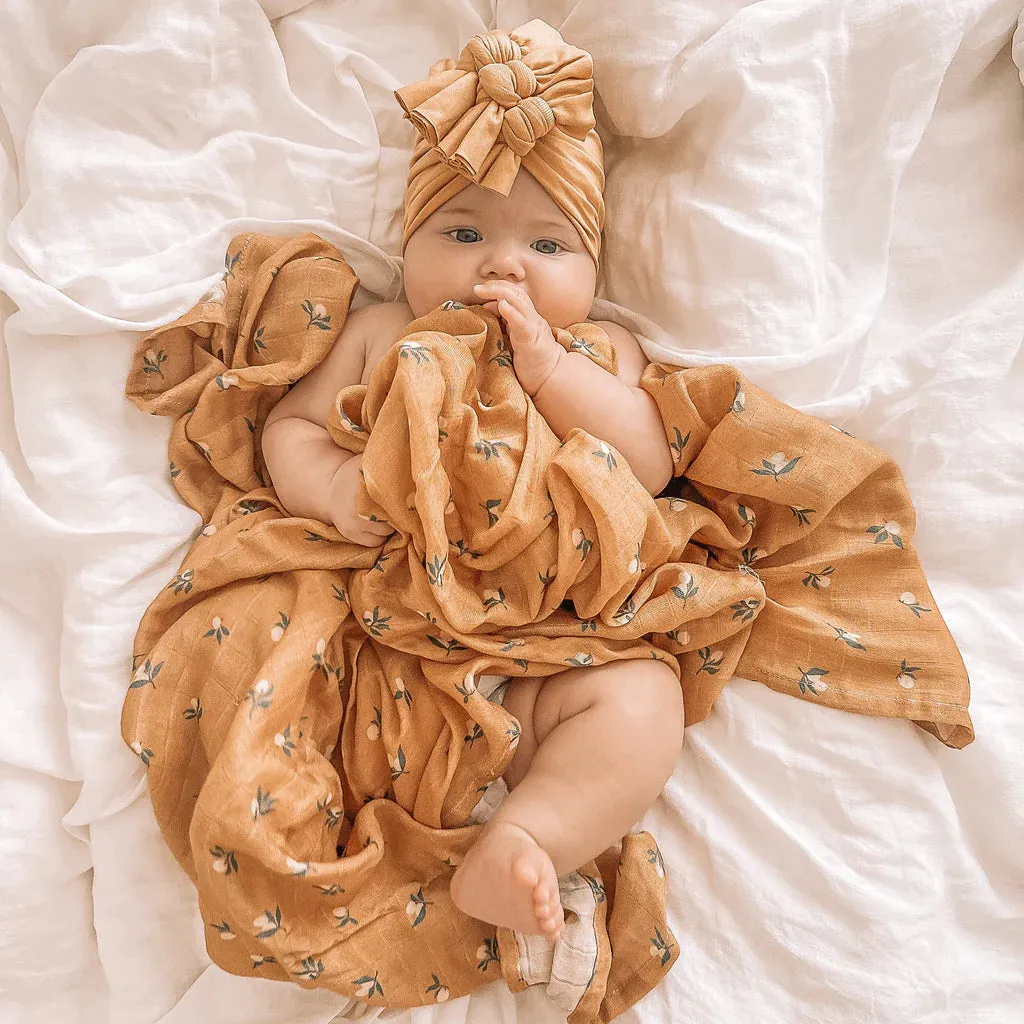 Fox & Fallow Tiny Lemons Organic Muslin Swaddle