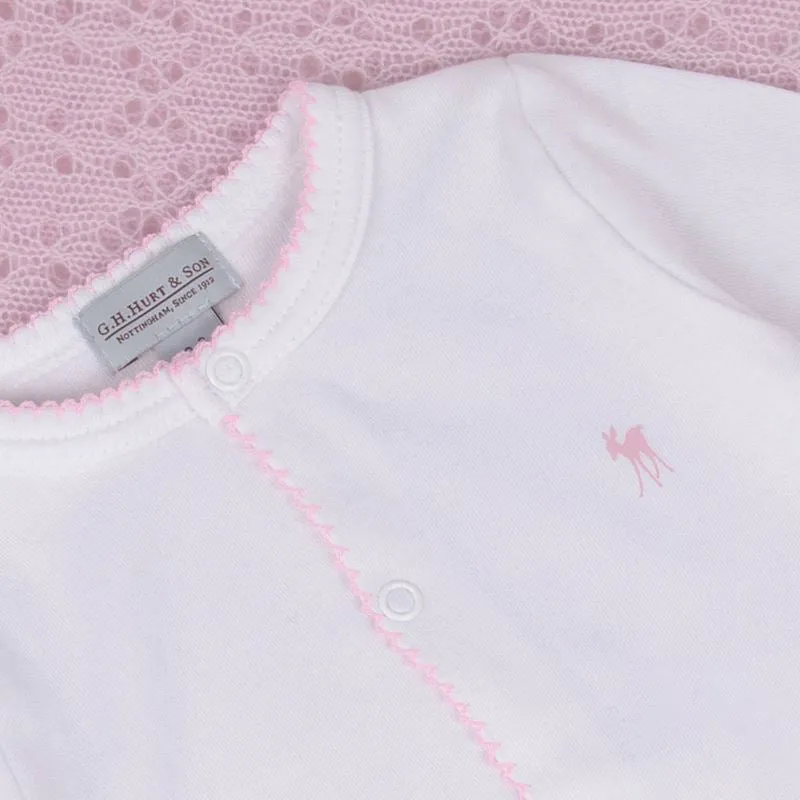 G.H.Hurt & Son Baby Fawn Babygrow - Pink