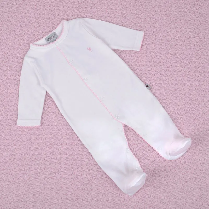 G.H.Hurt & Son Baby Fawn Babygrow - Pink