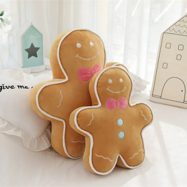 Gingerbread Man Stuffed Plush Pillow