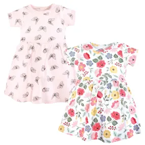 Hudson Baby Cotton Dresses, Modern Botanical