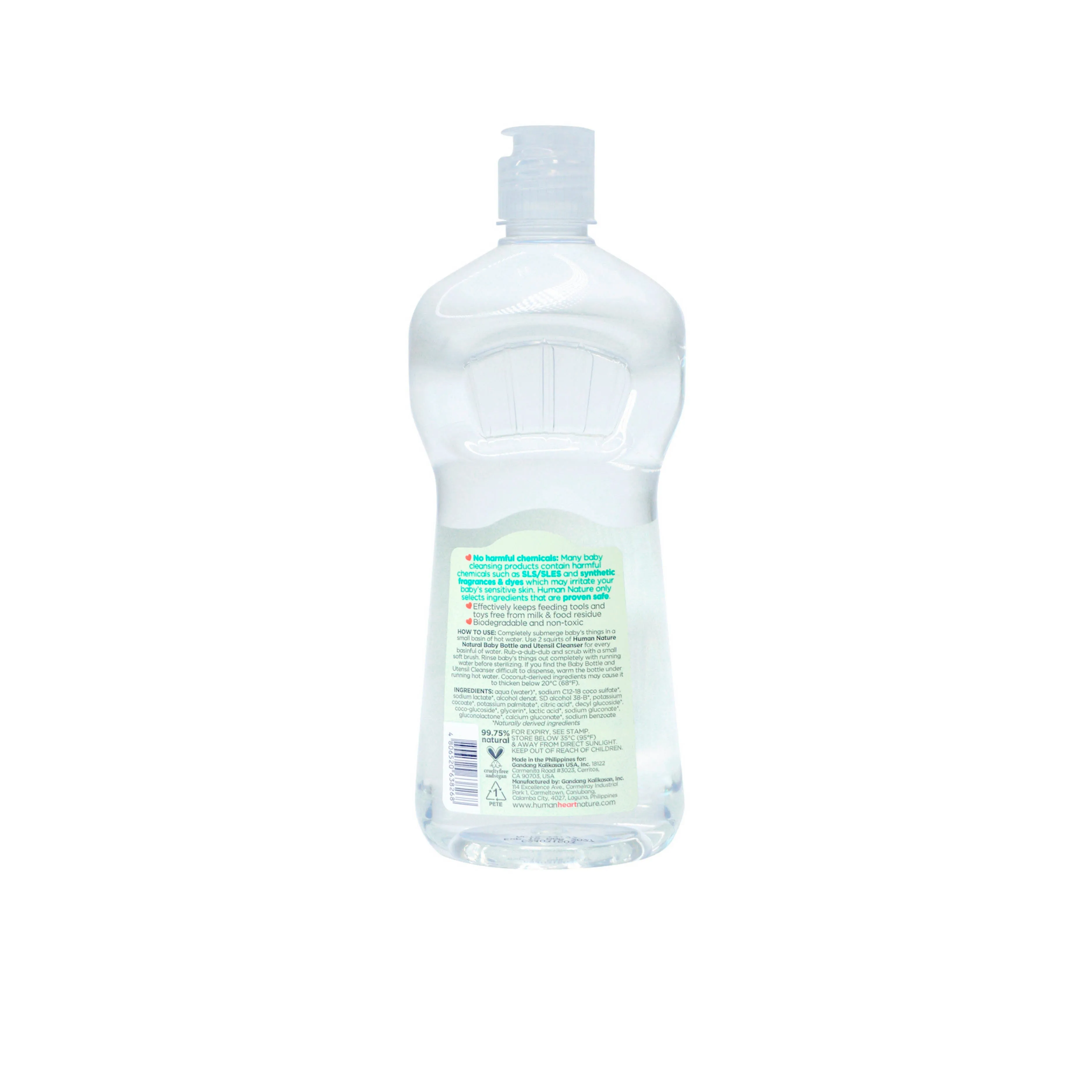Human Nature Natural Bottle & Utensil Cleanser 500ml