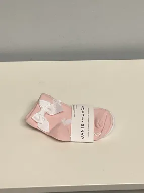 Janie and Jack Size 6M Pink & Beige Cotton Infant Girls Socks & Tights Janie and Jack Size 6M Pink & Beige Cotton Infant Girls Socks & Tights