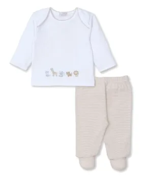 Kissy Kissy Baby Boys Tan Safari Squad Footed Pants Set Kissy Kissy Baby Boys Tan Safari Squad Footed Pants Set