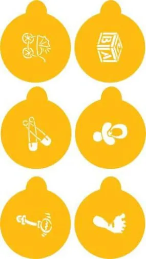 Large Baby Cupcake/Cookie Stencil Set 3"