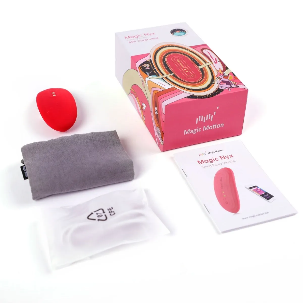 Magic Motion Nyx Smart Panties Vibrator With App Control Red
