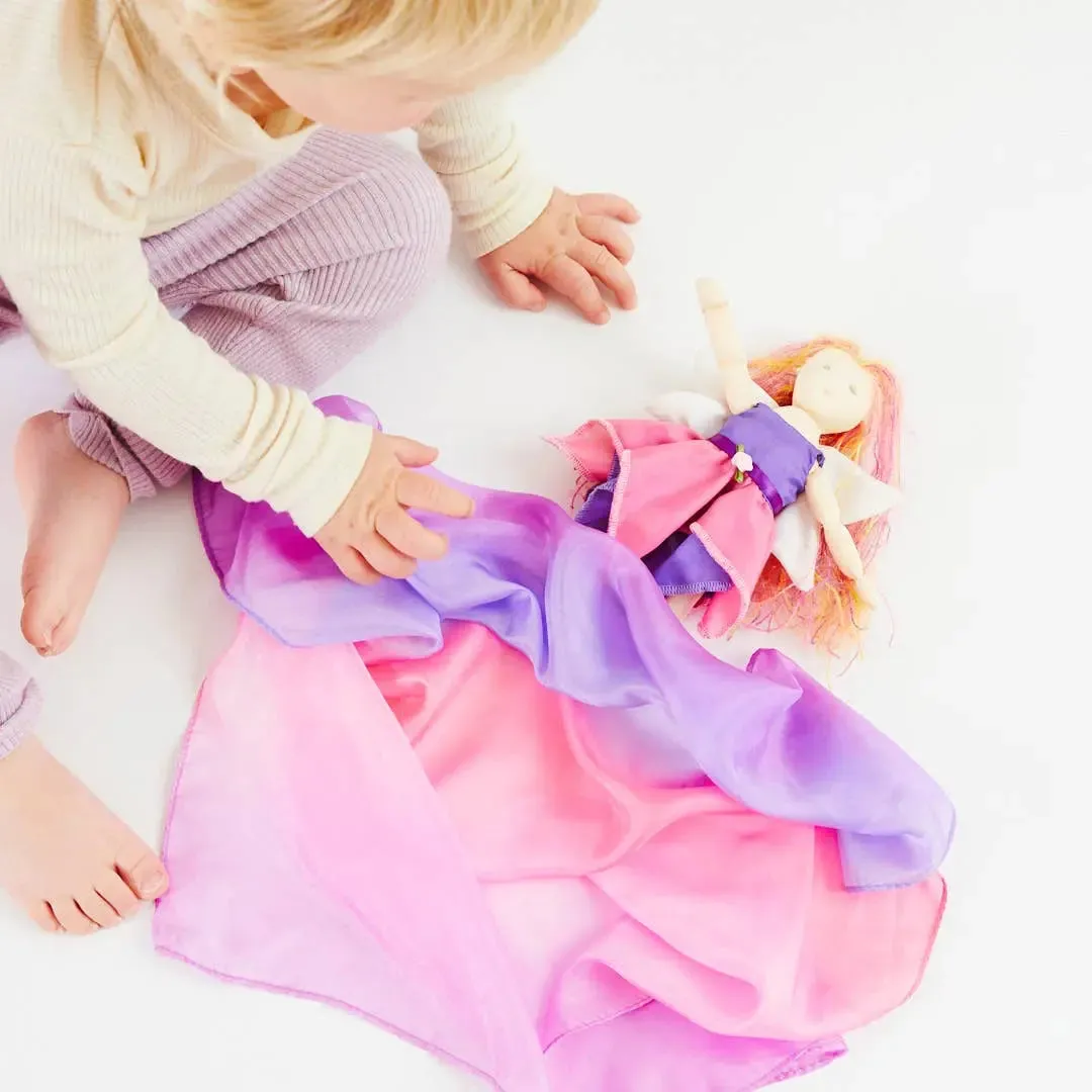 Mini Enchanted Playsilks - 100% Silk Natural, Waldorf Toys: Rainbow