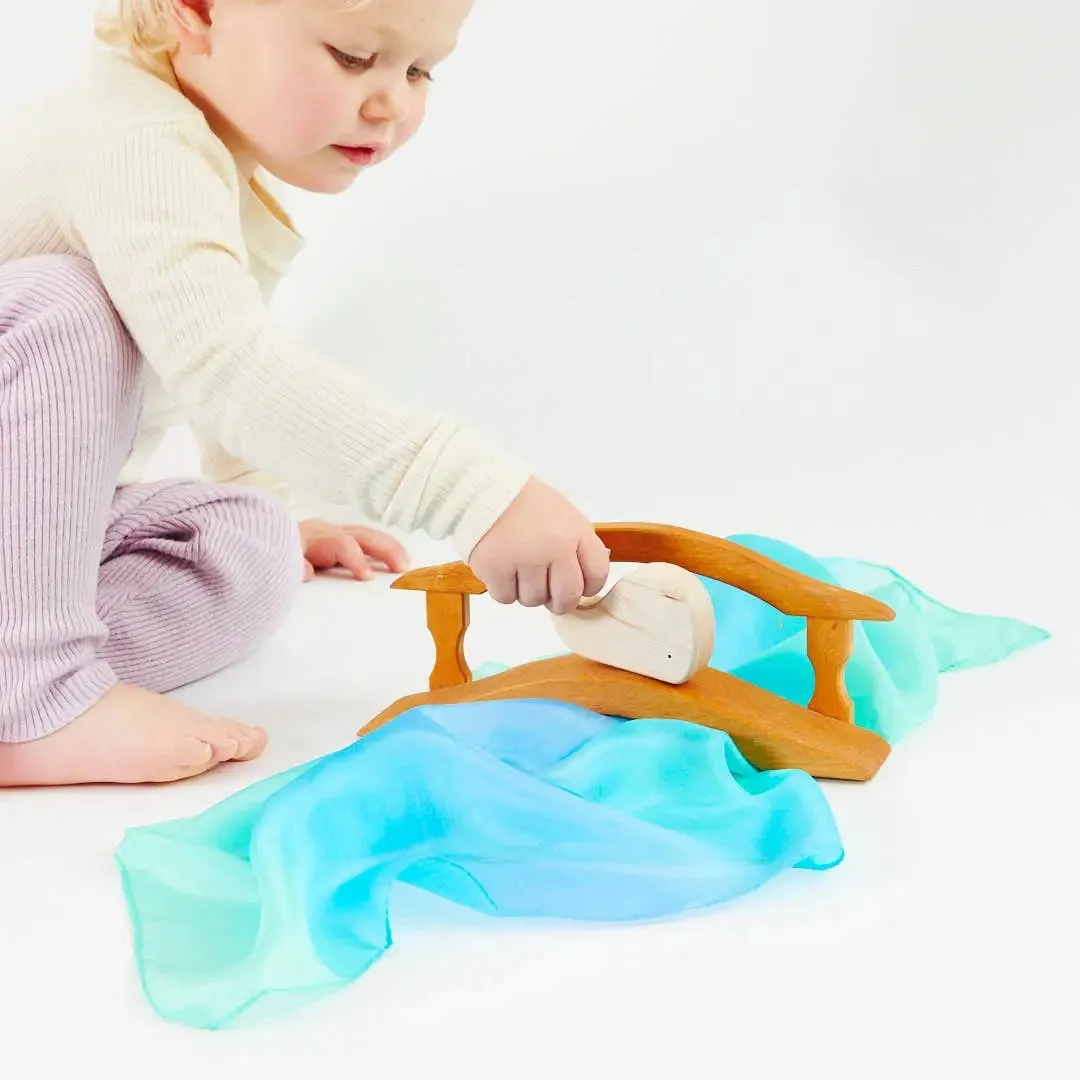 Mini Enchanted Playsilks - 100% Silk Natural, Waldorf Toys: Rainbow