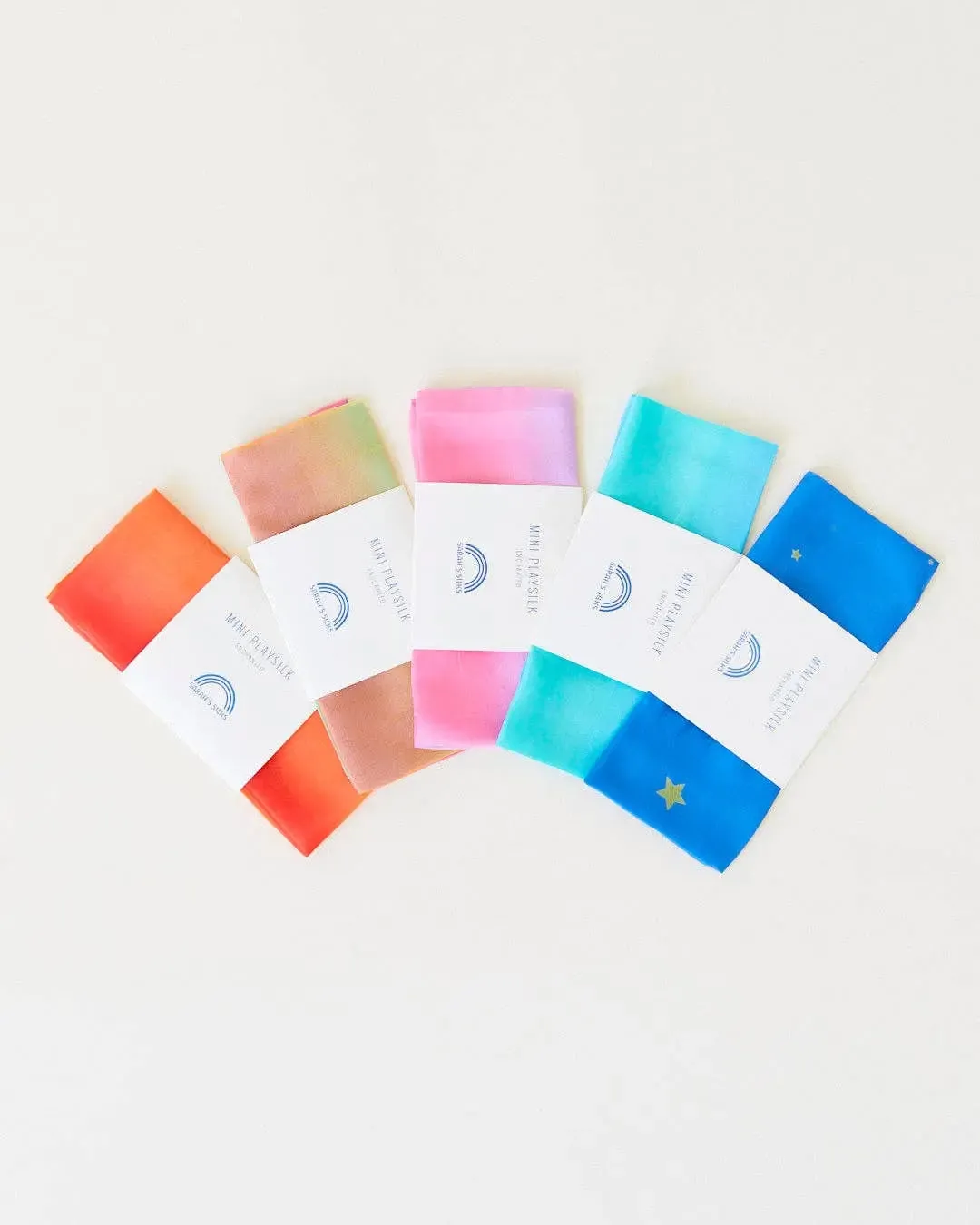 Mini Enchanted Playsilks - 100% Silk Natural, Waldorf Toys: Rainbow
