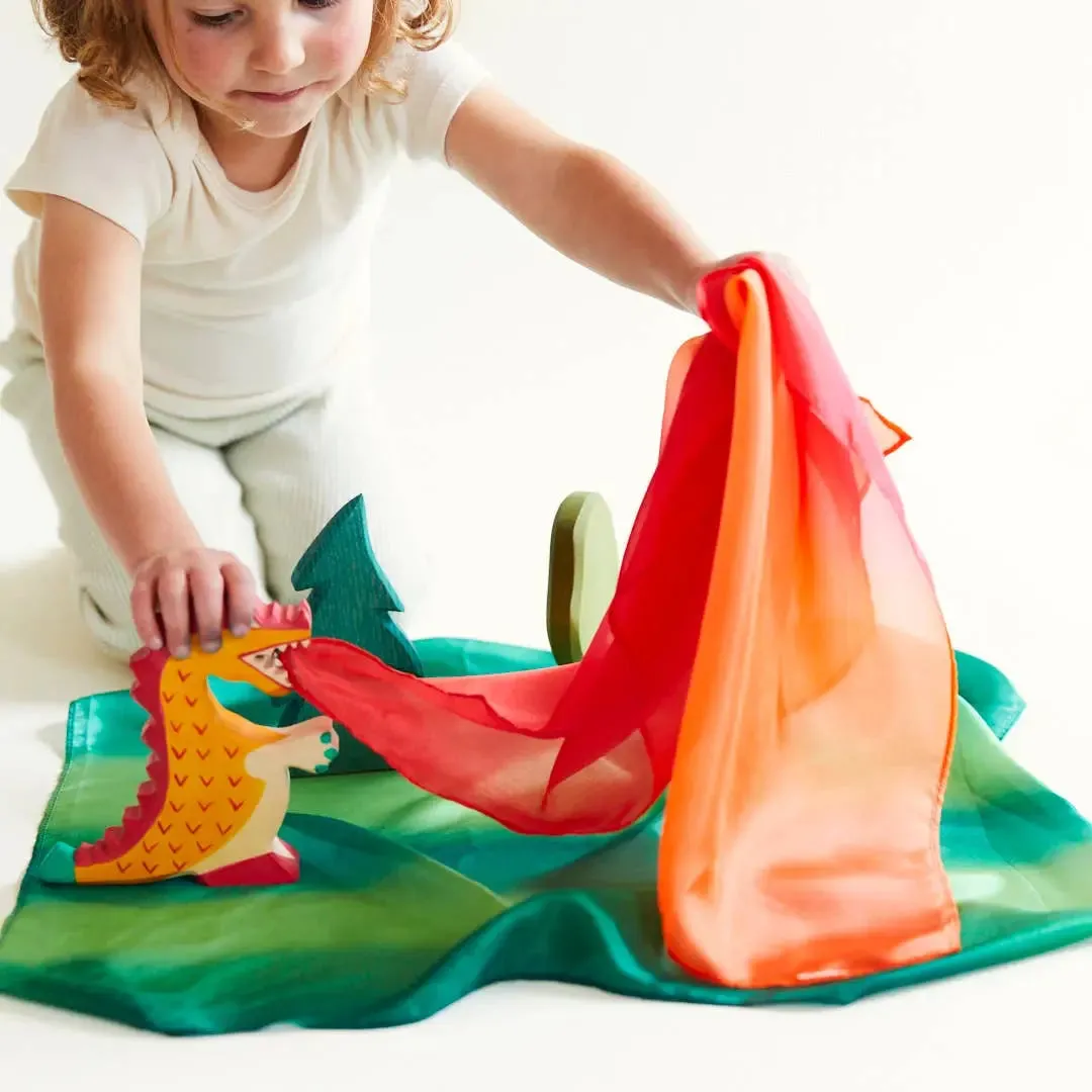 Mini Enchanted Playsilks - 100% Silk Natural, Waldorf Toys: Rainbow