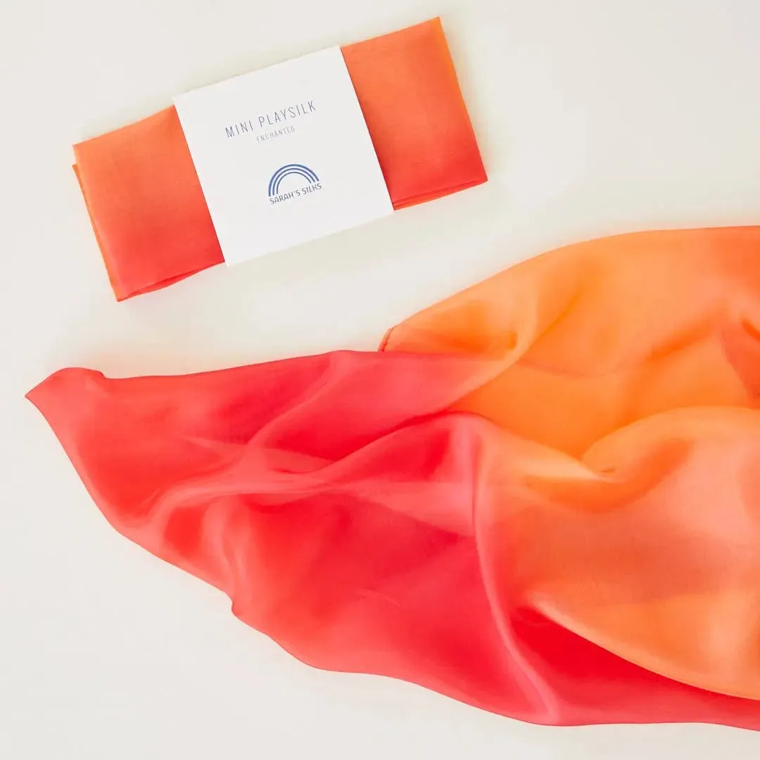 Mini Enchanted Playsilks - 100% Silk Natural, Waldorf Toys: Rainbow