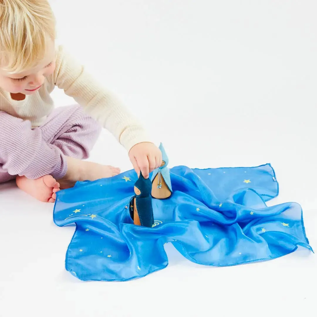 Mini Enchanted Playsilks - 100% Silk Natural, Waldorf Toys: Rainbow