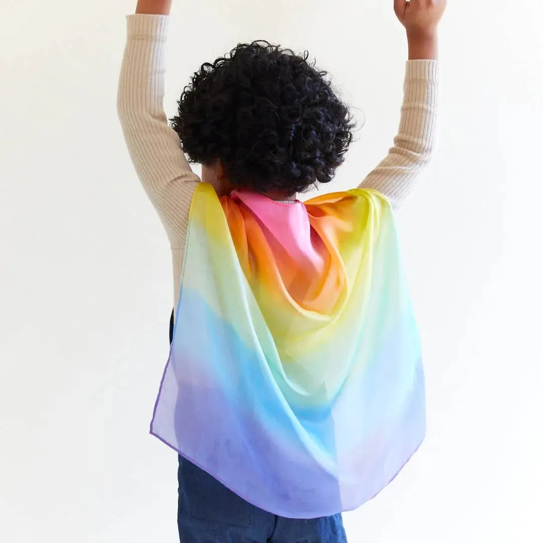 Mini Enchanted Playsilks - 100% Silk Natural, Waldorf Toys: Rainbow