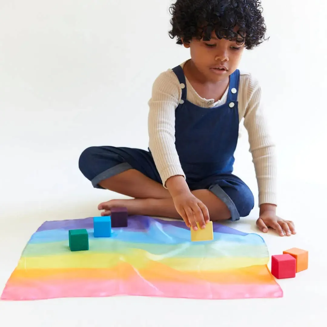 Mini Enchanted Playsilks - 100% Silk Natural, Waldorf Toys: Rainbow