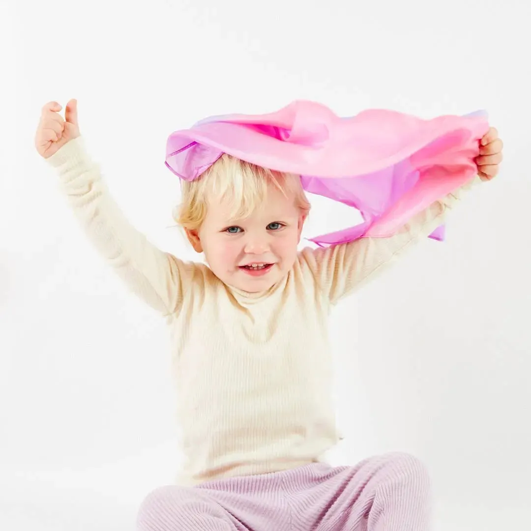 Mini Enchanted Playsilks - 100% Silk Natural, Waldorf Toys: Rainbow