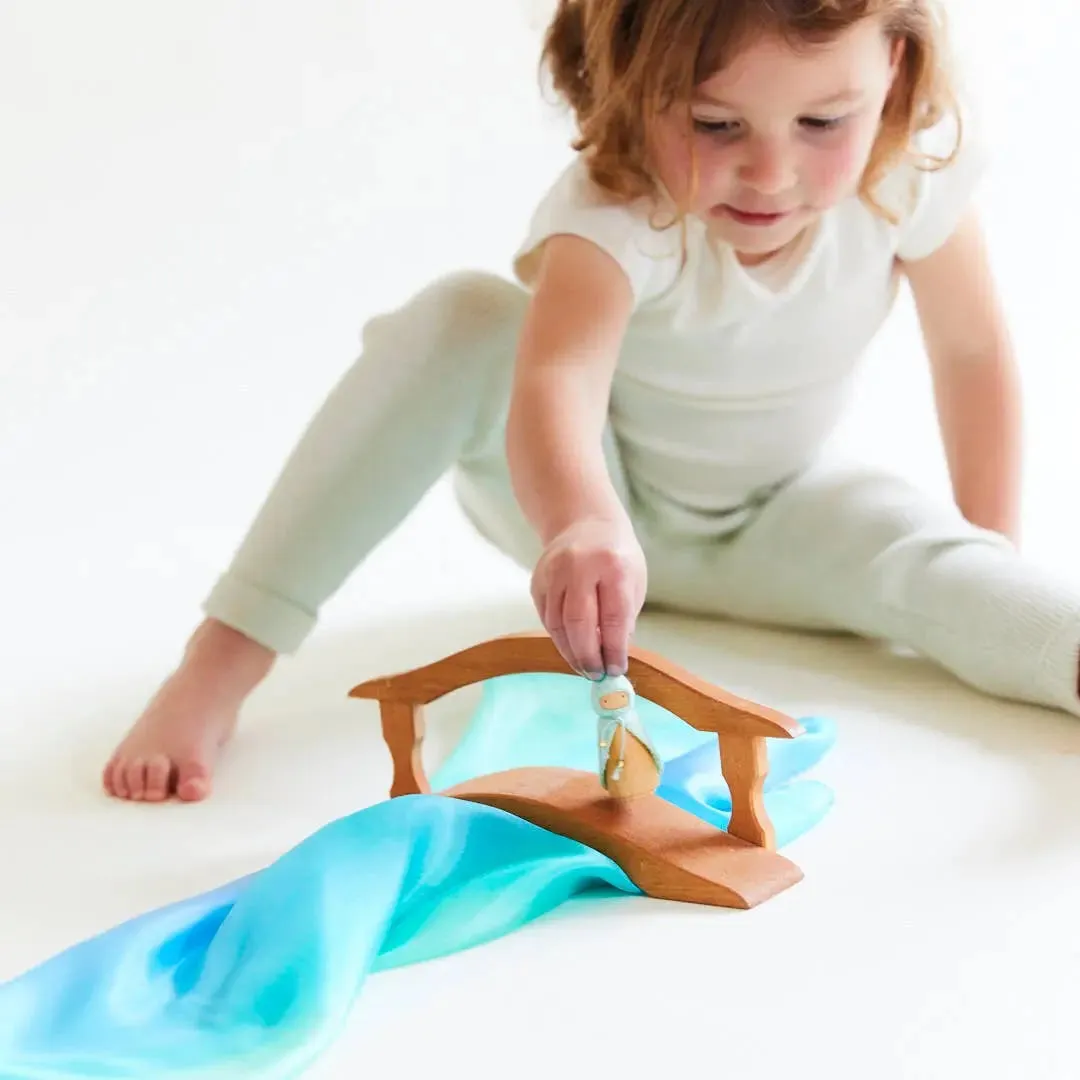 Mini Enchanted Playsilks - 100% Silk Natural, Waldorf Toys: Rainbow
