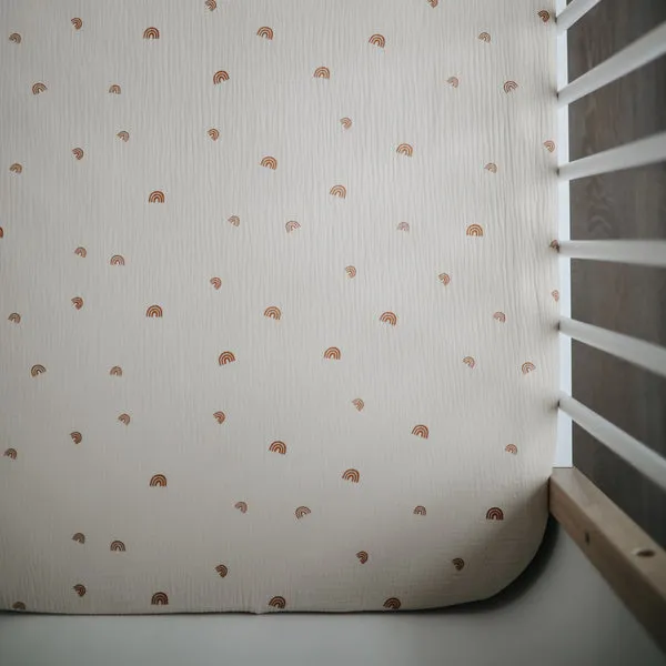 Mushie Extra Soft Muslin Crib Sheet